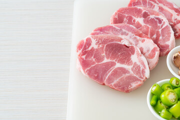 Wall Mural - fresh pork neck raw or collar pork