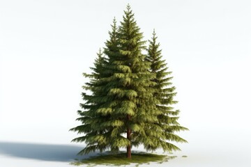 Poster - majestic pine tree standing on a lush green grassy field Generative AI