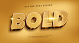Fototapeta Panele - Luxury bold 3d editable text style effect, with brown color theme.
