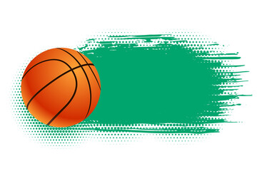 Wall Mural - halftone style basketball background for indoor sports