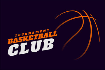 Wall Mural - stylish sporty basketball background club tournament design