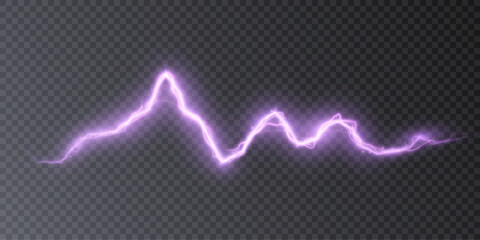 Poster - Abstract flash of light with elements of electric discharge, lightning. High current, power. Vector illustration of an overlay on an isolated Background.