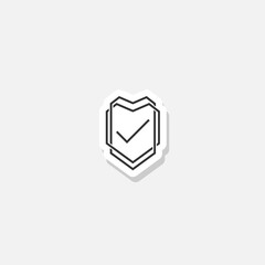 Sticker -  Check shield secure security antivirus sticker icon