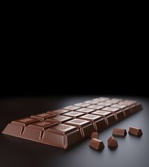 Chocolate bar banner. Generate Ai