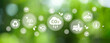 The concept of reduce co2 emission using clean energy and reduce climate change problem with relate icon on green environment background for web banner.	

