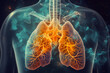 Lower respiratory infection, shortness of breath. Generative AI.
