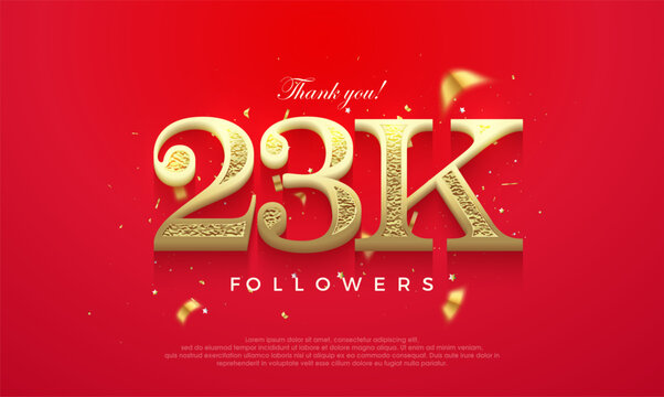 23k number to say thank you. social media post banner poster design.