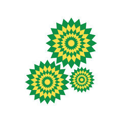 Poster - Flower icon on background for graphic and web design. Simple illustration. Internet concept symbol for website button or mobile app. Geometry ornament design suitable for religious ornament design
