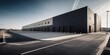 © AkimD - AI Generated. AI Generative. Realistic render of logistic business transport warehouse dock station. Factory and transport house. Graphic Art Illustration..Illustraton
