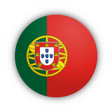 Fototapeta  - Flaga Portugali Przycisk