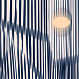 Fototapeta Młodzieżowe - art art abstractionism vertical lines blue on a contrasting background with the sun moon zebra