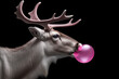 © Schizarty - Reindeer chewing pink bubble gum, Generative AI