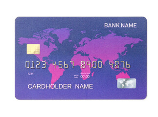 Wall Mural - Credit card on white background