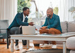 © N Lawrenson/peopleimages.com - Broker, contract and man in a house with a client for meeting or consultation for advice. Financial advisor with a male person to explain investment, savings plan or budget and insurance on paper