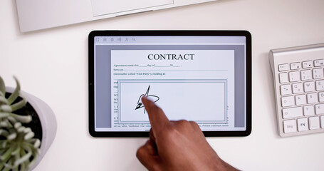 Poster - Digital Signature On Contract Document Online