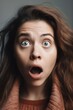 © MiraCle72 - Portrait of the shocked woman, created with generative AI