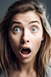© MiraCle72 - Portrait of the shocked woman, created with generative AI