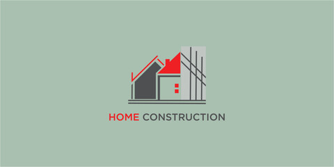 Wall Mural - Building logo with modern style| Home construction| Premium vector