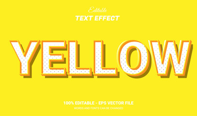 Poster - yellow editable 3d text effect