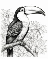 Poster - toucan on a tree