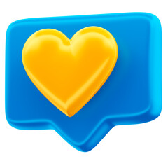 Canvas Print - heart shaped button like 3d render