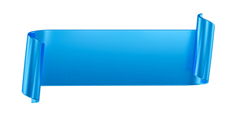 Wall Mural - Banner ribbon blue 3d render