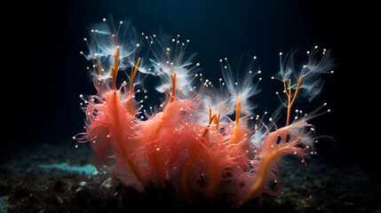 Wall Mural - underwater photography of marine plants. ia generative.