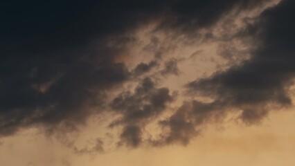 Wall Mural - Orange Clouds Sky Sunset in Berlin, Germany