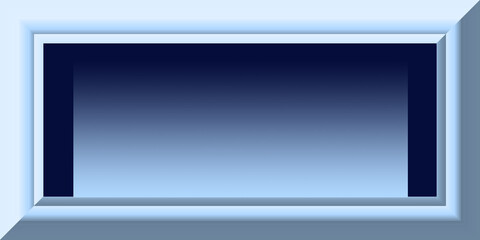 Poster - blue illustration picture frame background with space for text
