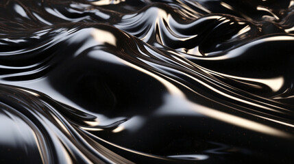 Wall Mural - Neon black metallic liquid background. IA generative.
