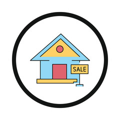 Poster - house, home, sale, sale ads, home sale ads icon