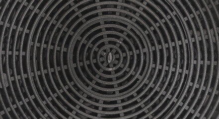 Wall Mural - background black abstract circular maze