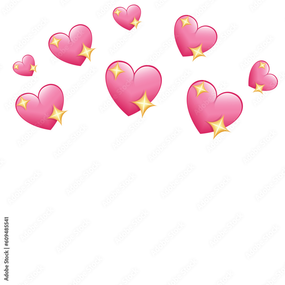 Iphone Whatsapp Heart Emojis set Isolated on White Background. Love symbol.  red white yellow purple green blue black brown emoji. Valentine's day. love  hearts collections Stock Vector | Adobe Stock, image size:1000x1000