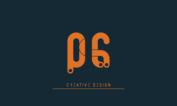 Alphabet letters Modern Creative logo QC , CQ