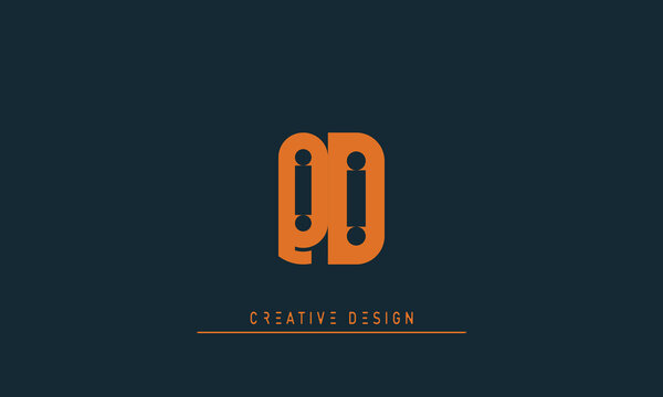 Alphabet letters Modern Creative logo QD , DQ