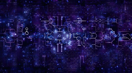 Poster - Modern concept of high technology, science, futuristic technologies. Abstract digital high tech city design for banner background