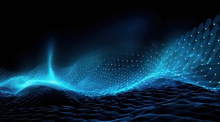 Poster - Modern concept of high technology, science, futuristic technologies. Abstract digital high tech city design for banner background