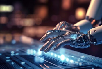 Poster - how robots learn from typing text - innovation and education generated by ai