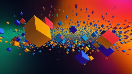 Poster - Abstract colorful background. Generative ai