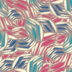 Aufkleber - Seamless abstract pattern with the image of geometric broken lines and stripes
