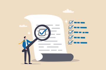 inspect or review document, report or legal audit, quality assurance, search for document, informati
