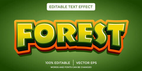 Poster - Forest 3d editable text effect template