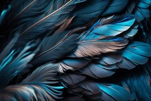 Bird Feather Pattern For Background And Texture. Feather Texture Background. Generative AI.