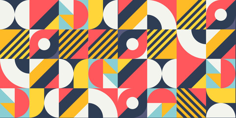 Bauhaus geometric shape design. Retro elements, vintage, advertisement, commercial banner, poster, flyer, billboard, sale.