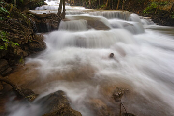 Wall Mural - Huai Mae Khamin waterfall, Kanchanaburi, Thailand