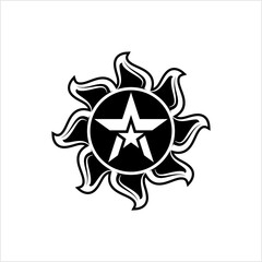 Poster - Tribal Tattoo Sun Star