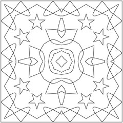 Wall Mural - Geometric Coloring Page M_2204099