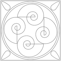 Wall Mural - Geometric Coloring Page M_2204075