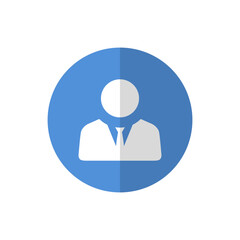 Poster - Default businessman avatar icon vector in flat style