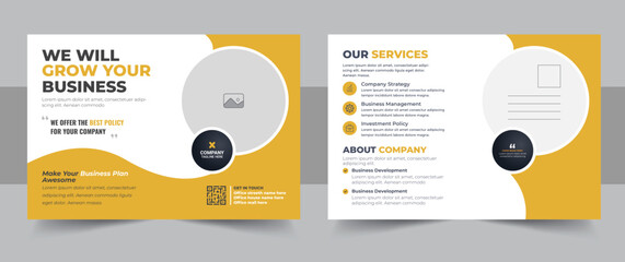 Wall Mural - creative modern corporate business postcard eddm design template, corporate business or marketing ag